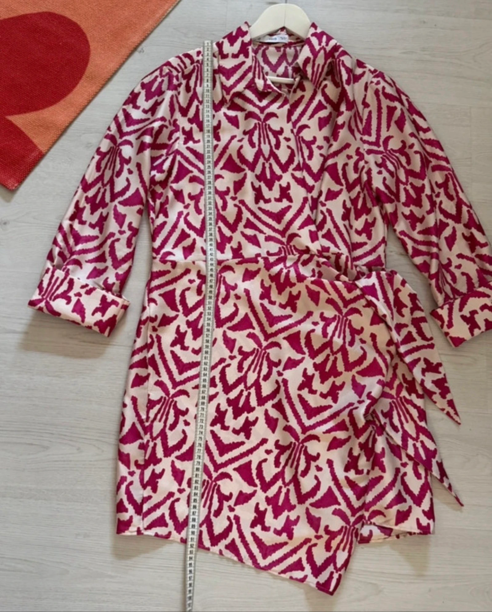 Mango wikkeljurk fuchsia print maat L nieuw – photo 7